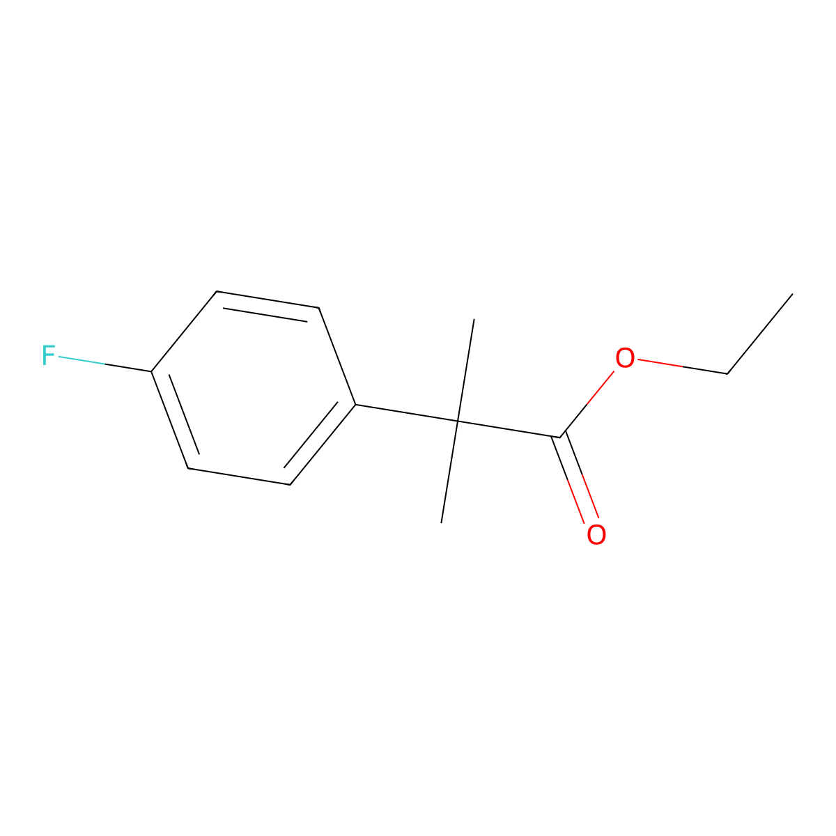 Ethyl 2-(4-fluorophenyl)-2-methylpropanoate molecular structure, CAS 1035261-07-4