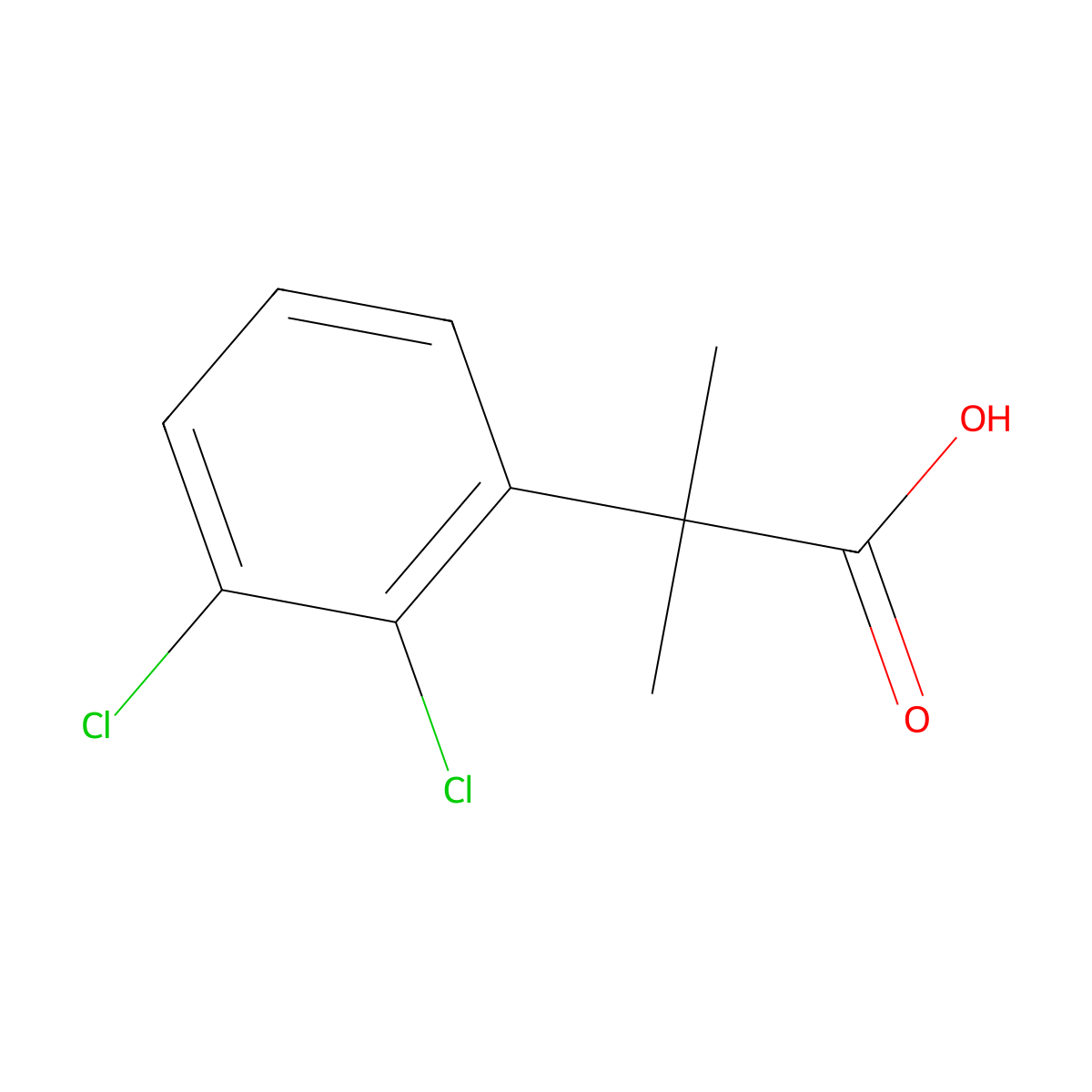 2-(2,3-Dichlorophenyl)-2-methylpropanoic acid molecular structure, CAS 1035261-59-6