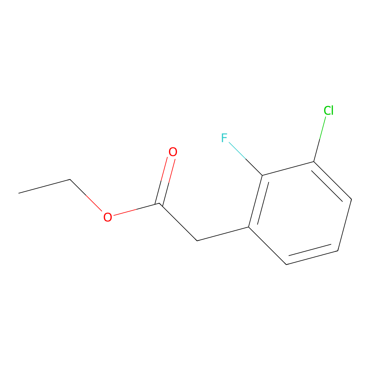 Ethyl 2-(3-chloro-2-fluorophenyl)acetate molecular structure, CAS 1035262-78-2