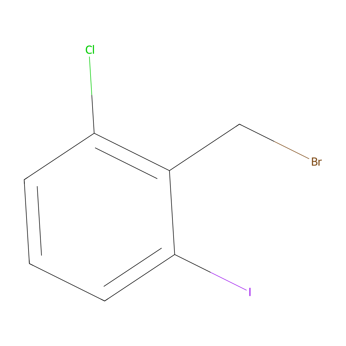 2-Chloro-6-iodobenzyl bromide molecular structure, CAS 1035263-31-0