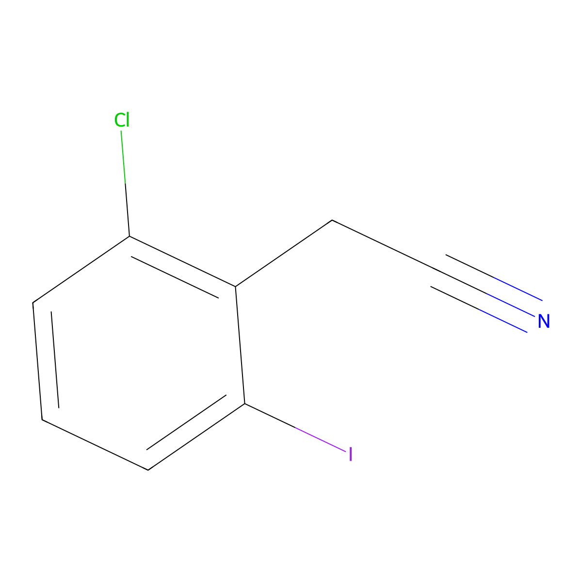 2-(2-Chloro-6-iodophenyl)acetonitrile molecular structure, CAS 1035263-32-1