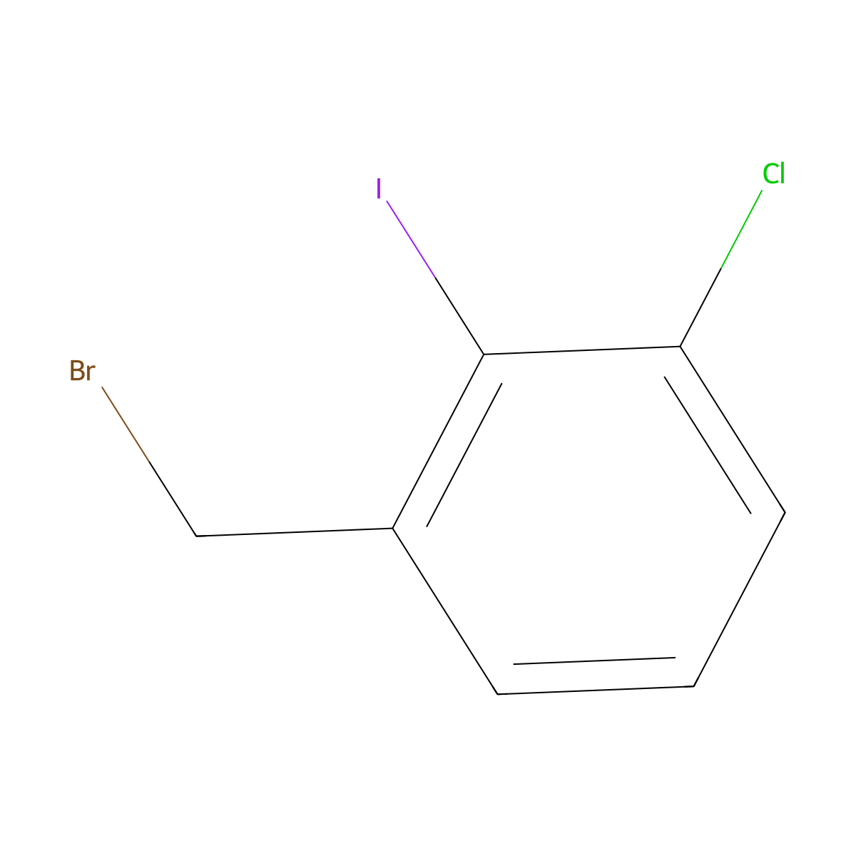 1-(Bromomethyl)-3-chloro-2-iodobenzene molecular structure, CAS 1035263-40-1