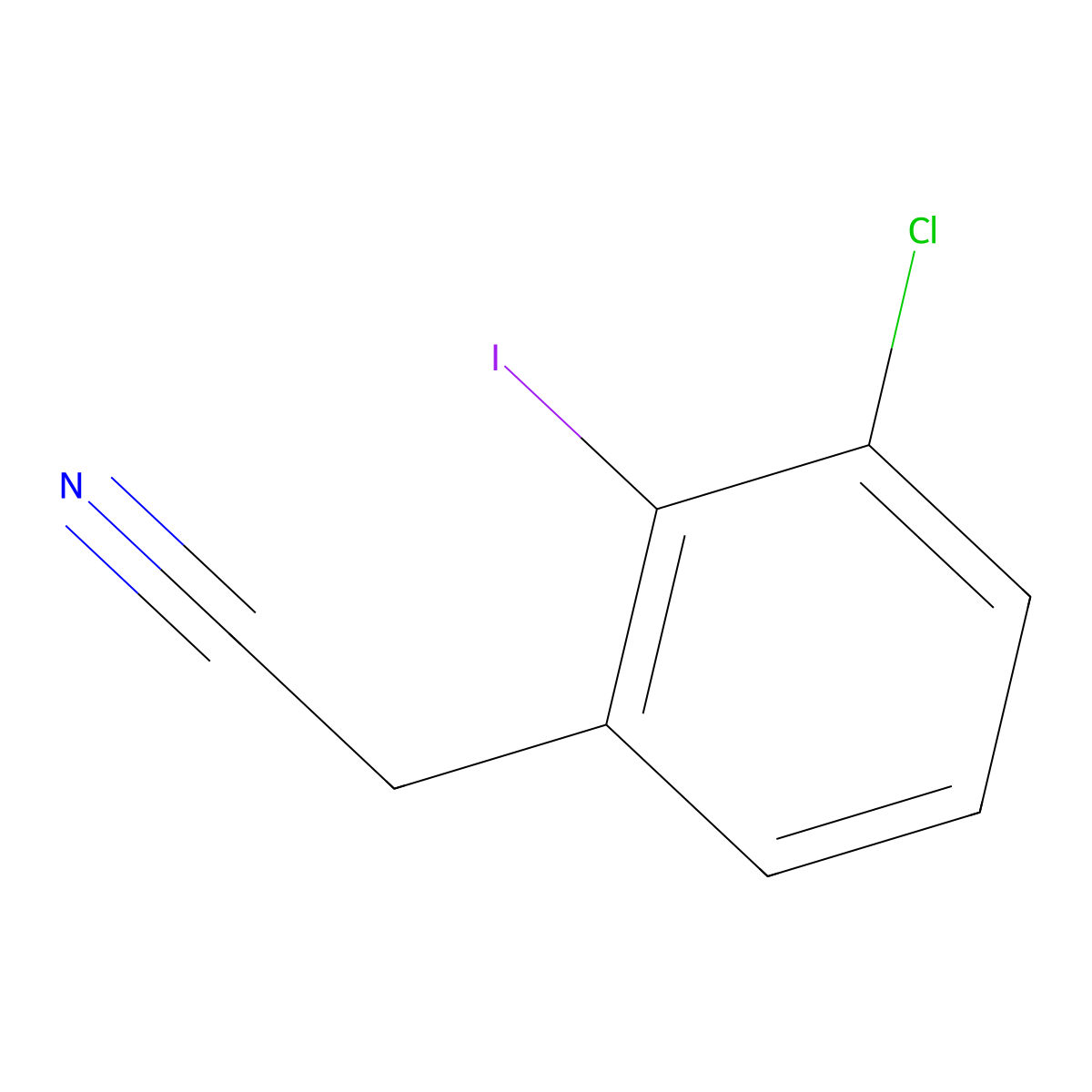2-(3-Chloro-2-iodophenyl)acetonitrile molecular structure, CAS 1035263-41-2