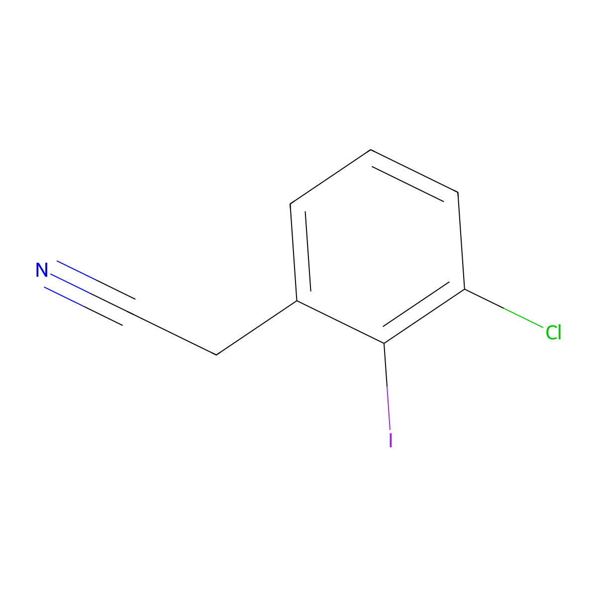 2-(3-Chloro-2-iodophenyl)acetonitrile molecular structure, CAS 1035263-41-2