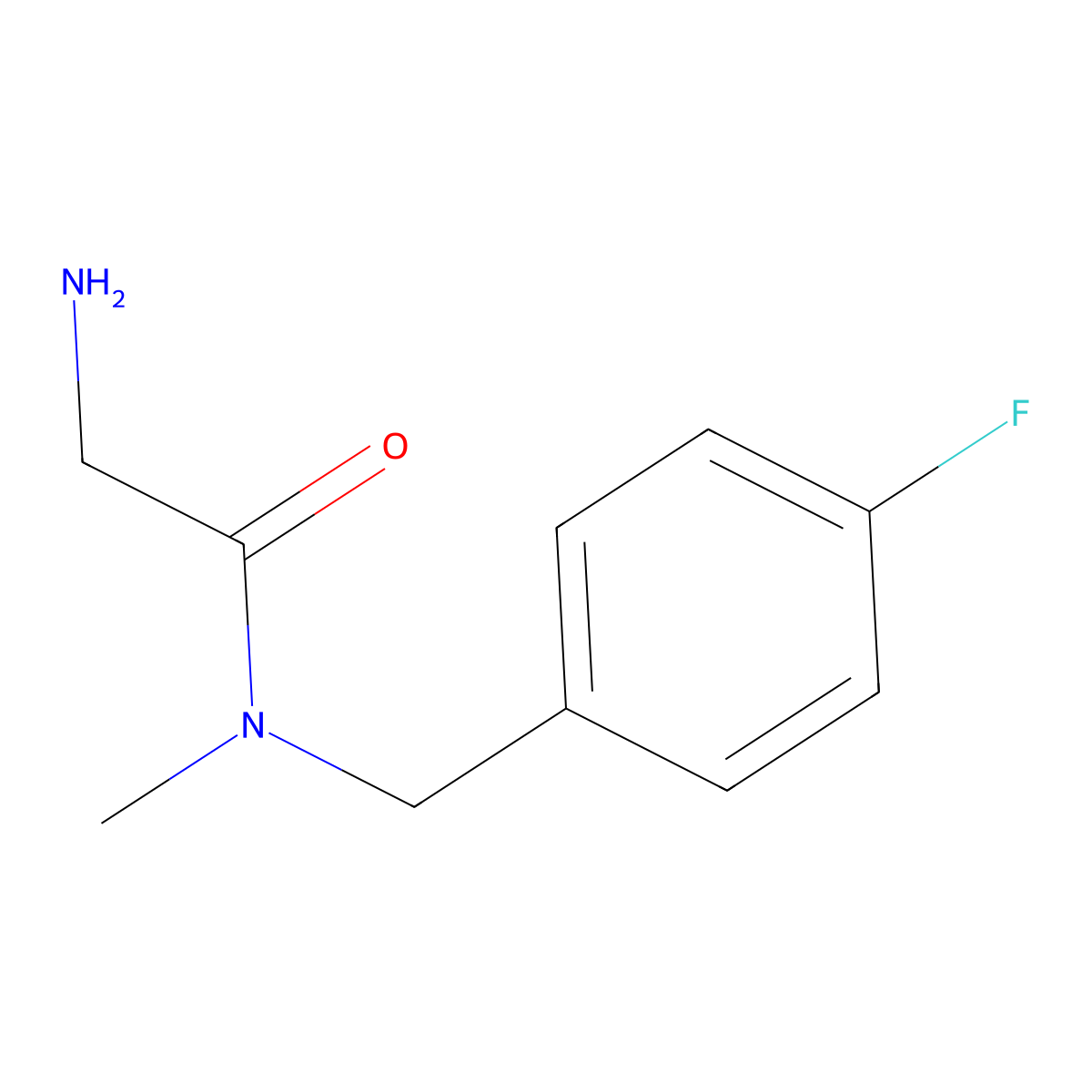 2-Amino-N-(4-fluoro-benzyl)-N-methyl-acetamide molecular structure, CAS 1035265-44-1