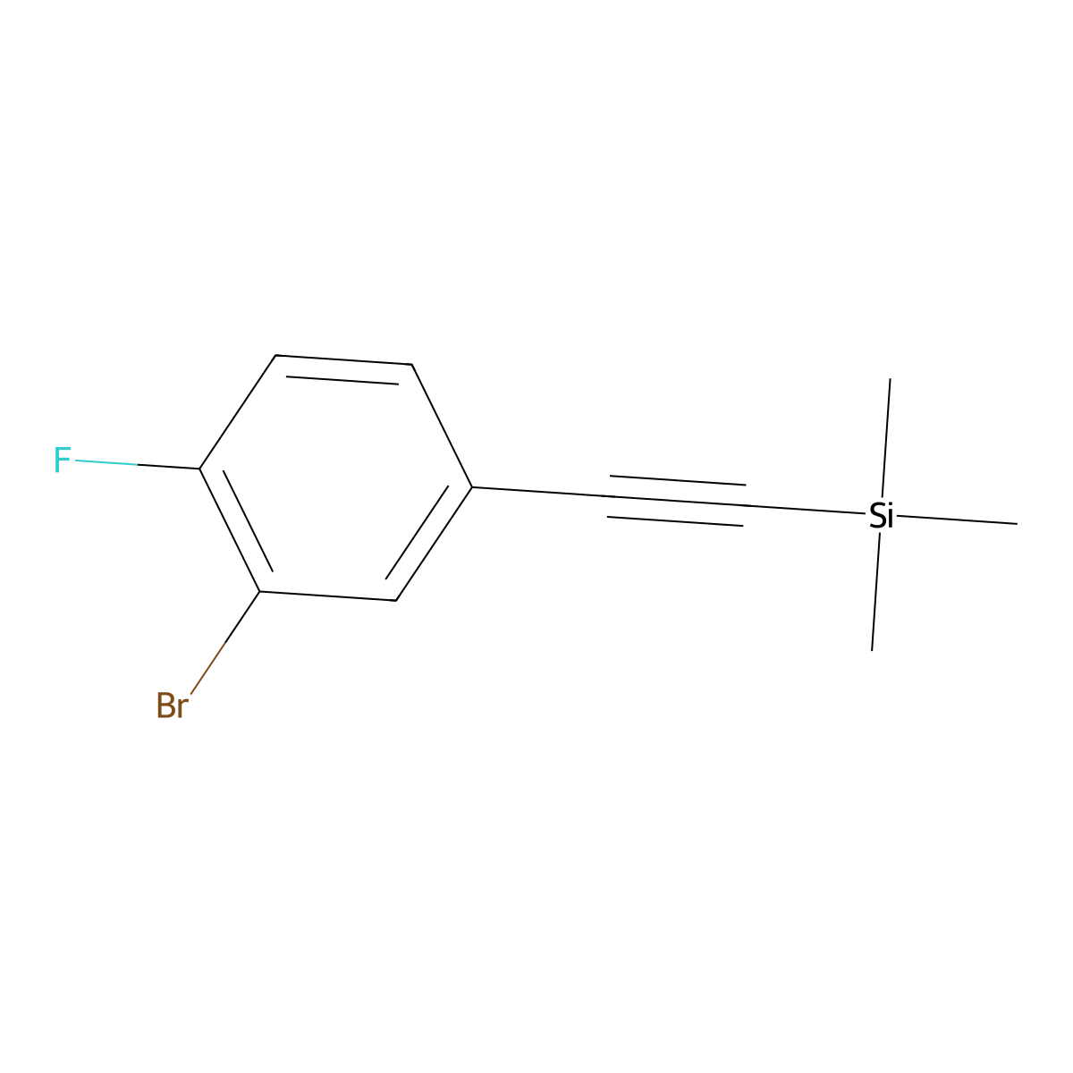 [2-(3-Bromo-4-fluorophenyl)ethynyl]trimethylsilane molecular structure, CAS 1035265-80-5