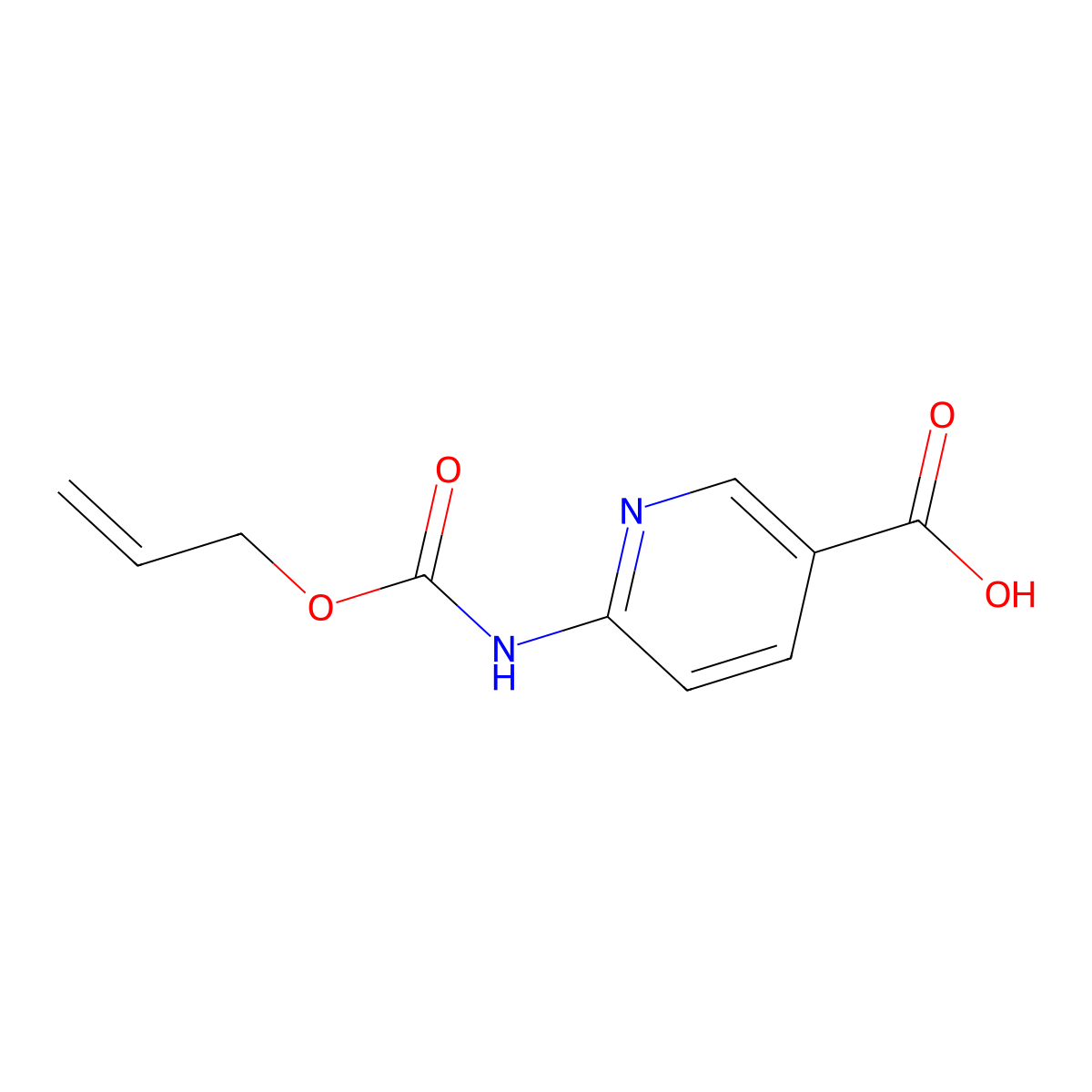 6-{[(Prop-2-en-1-yloxy)carbonyl]amino}pyridine-3-carboxylic acid molecular structure, CAS 1035270-78-0