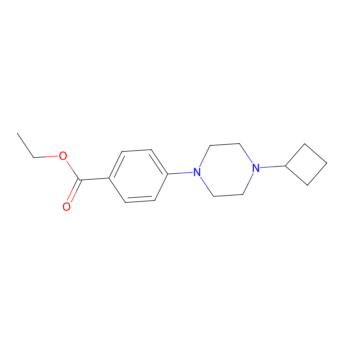 Ethyl 4-(4-cyclobutylpiperazin-1-yl)benzoate molecular structure, CAS 1035271-09-0