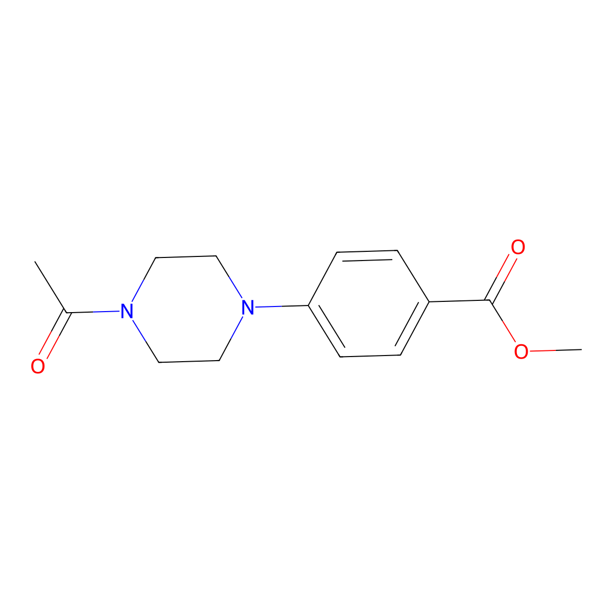 Methyl 4-(4-acetylpiperazin-1-yl)benzoate molecular structure, CAS 1035271-10-3