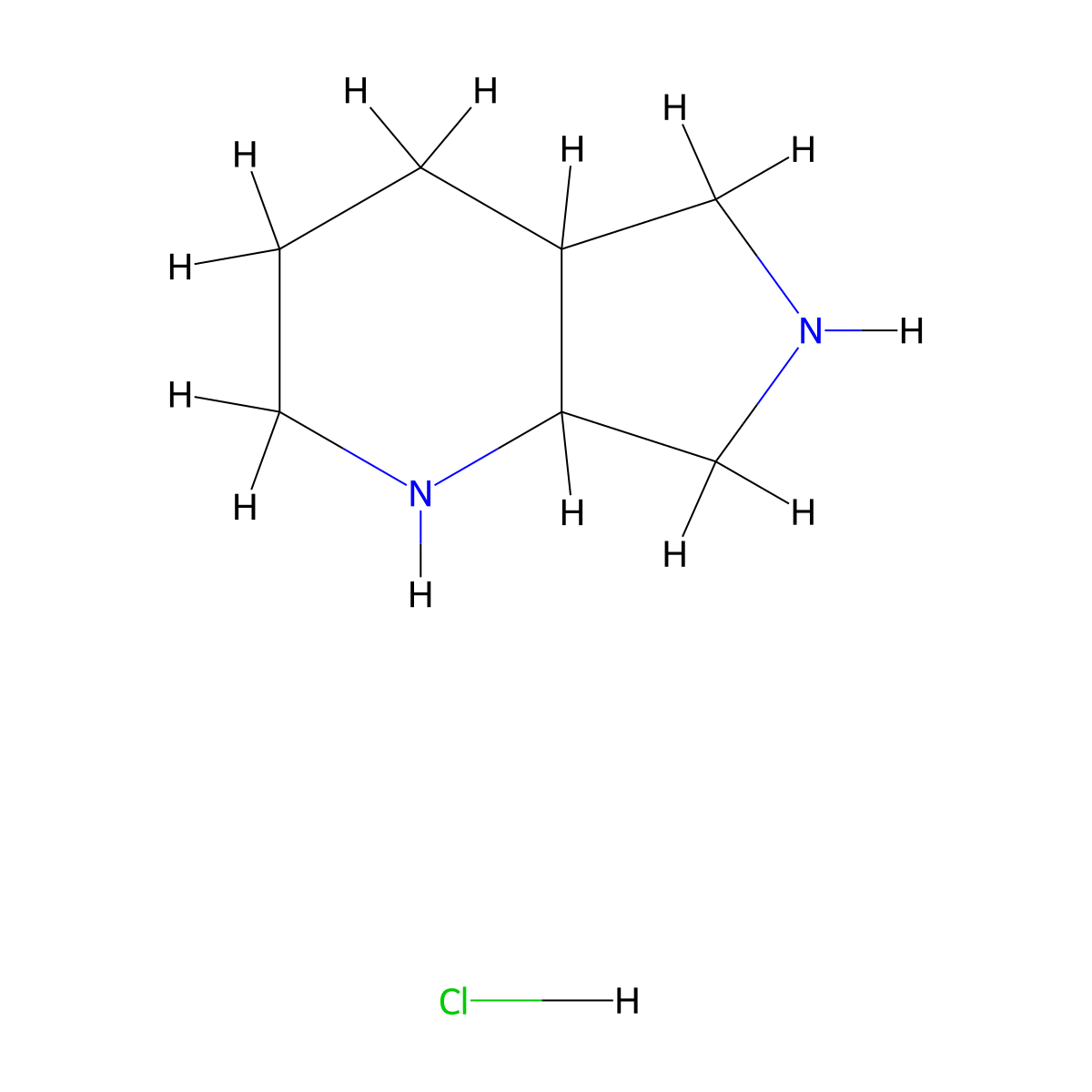 1H-Pyrrolo[3,4-b]pyridine, octahydro-, hydrochloride (1:2) molecular structure, CAS 1035271-44-3