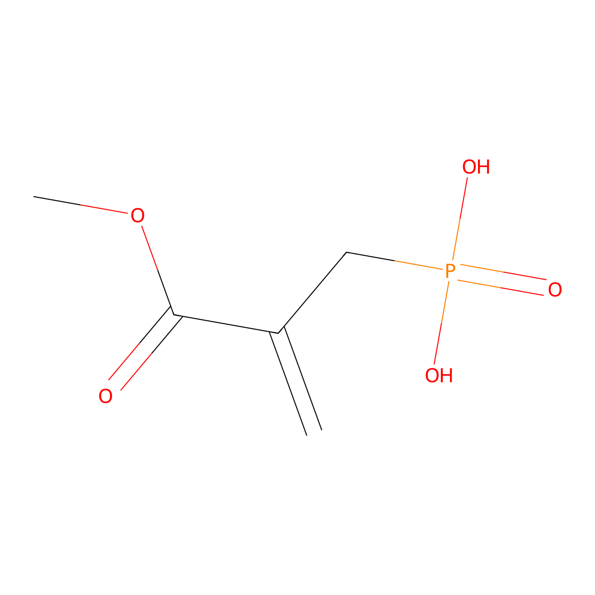 (3-Methoxy-2-methylidene-3-oxopropyl)phosphonic acid molecular structure, CAS 103528-51-4