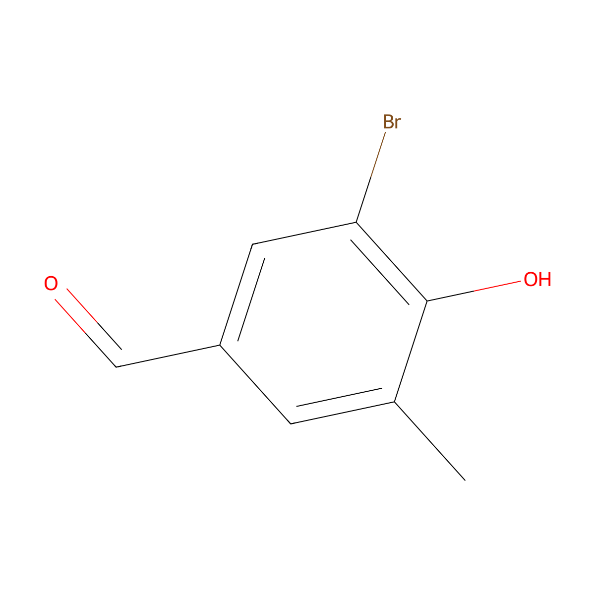 3-Bromo-4-hydroxy-5-methylbenzaldehyde molecular structure, CAS 103529-11-9