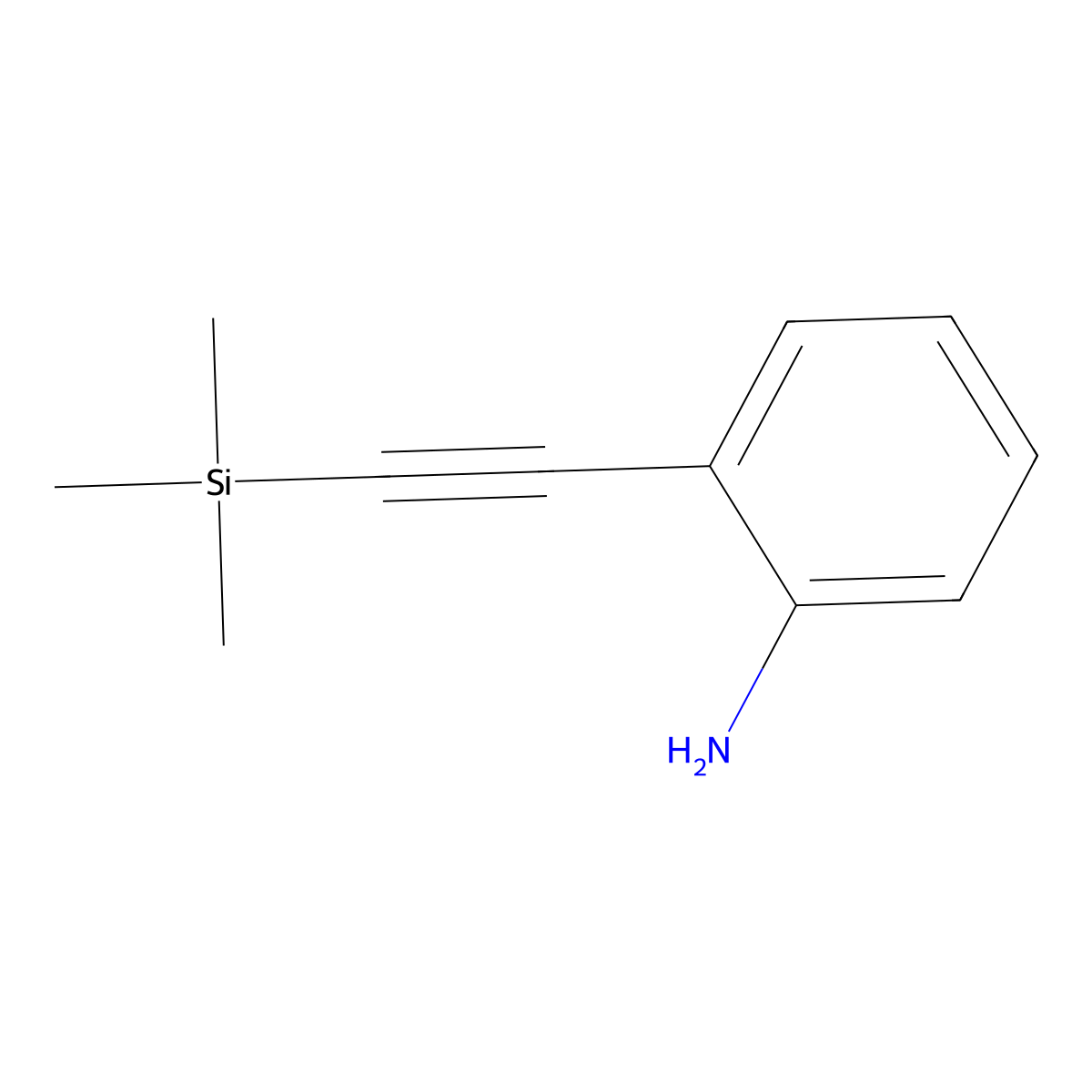 2-(2-(Trimethylsilyl)ethynyl)aniline molecular structure, CAS 103529-16-4