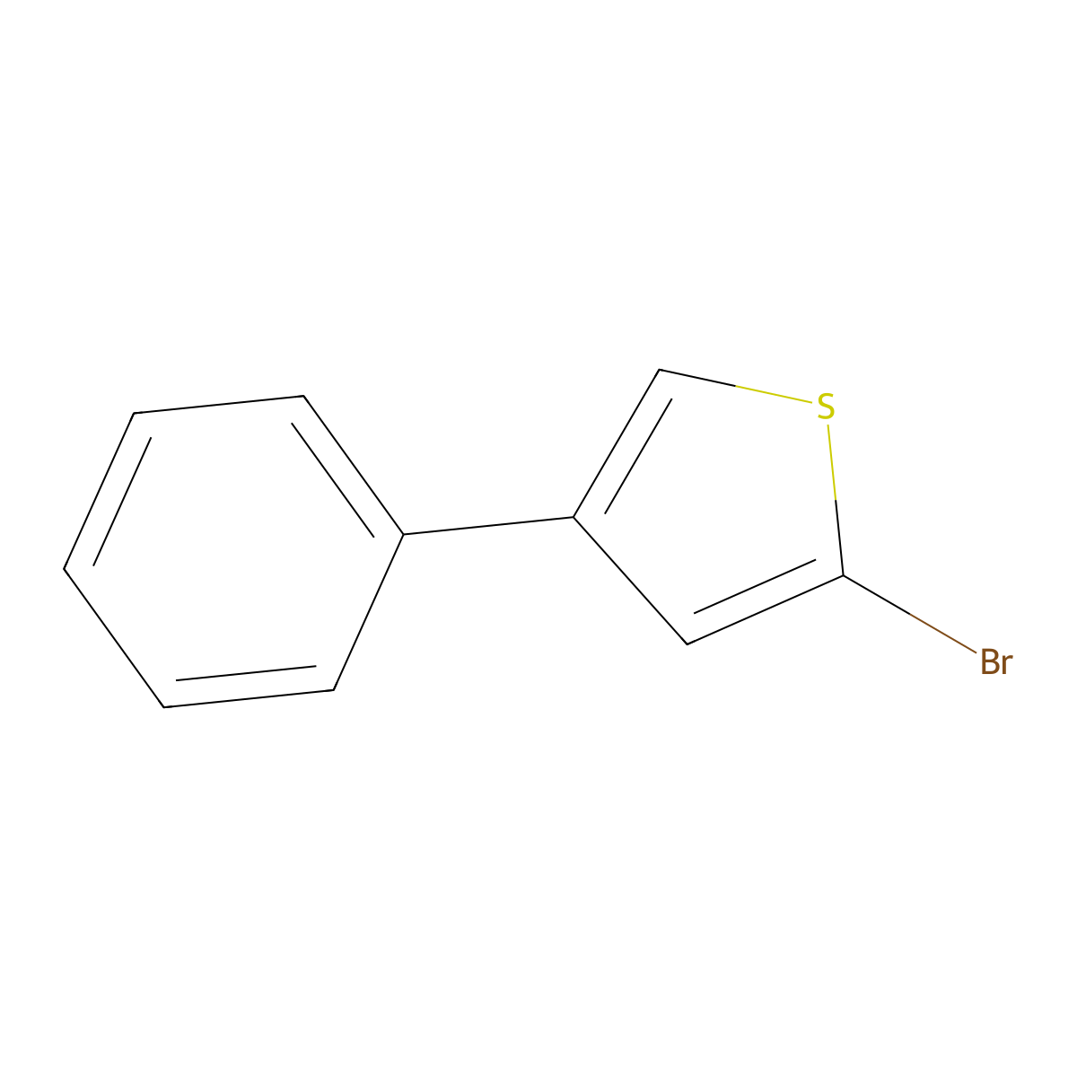 2-Bromo-4-phenylthiophene molecular structure, CAS 10353-18-1