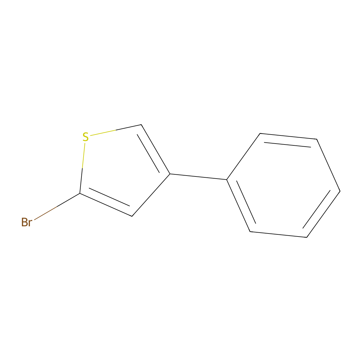 2-Bromo-4-phenylthiophene molecular structure, CAS 10353-18-1