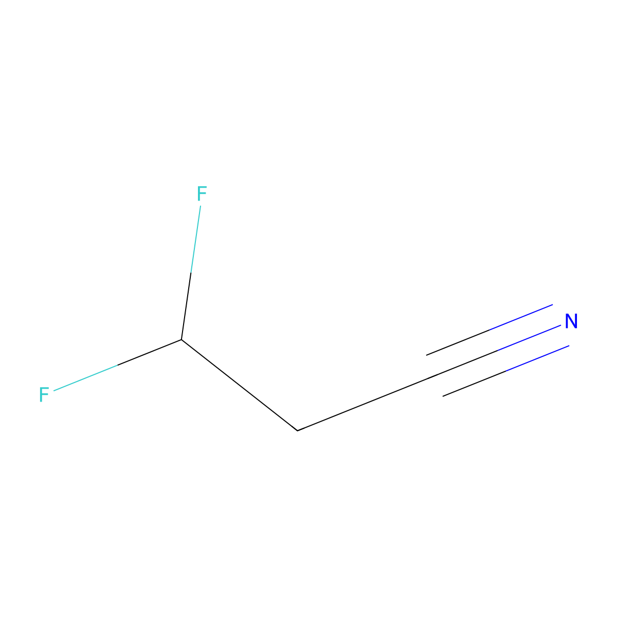 3,3-Difluoropropanenitrile molecular structure, CAS 10353-60-3