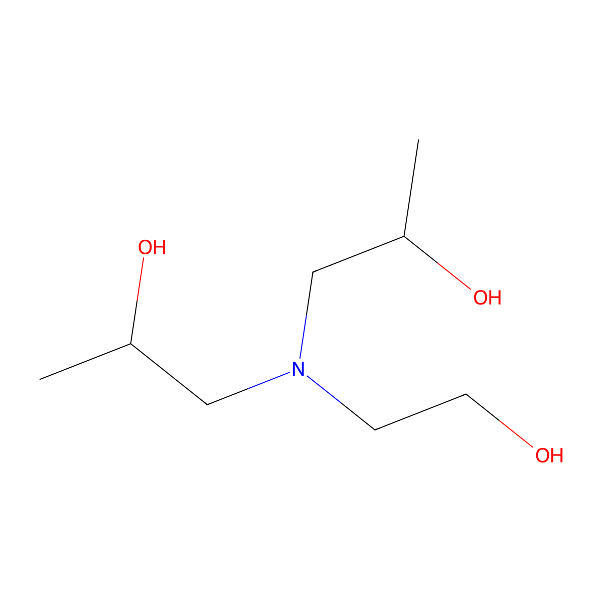 2-Propanol, 1,1'-[(2-hydroxyethyl)imino]bis- molecular structure, CAS 10353-86-3