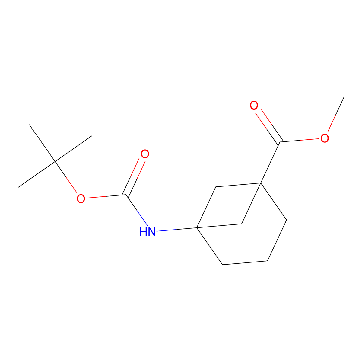 Methyl 5-{[(tert-butoxy)carbonyl]amino}bicyclo[3.1.1]heptane-1-carboxylate molecular structure, CAS 1035325-26-8