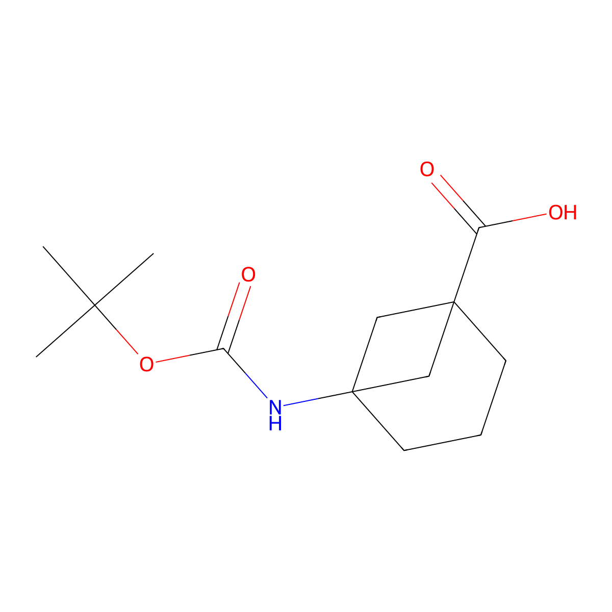 5-[(tert-Butoxycarbonyl)amino]bicyclo[3.1.1]heptane-1-carboxylic Acid molecular structure, CAS 1035325-28-0