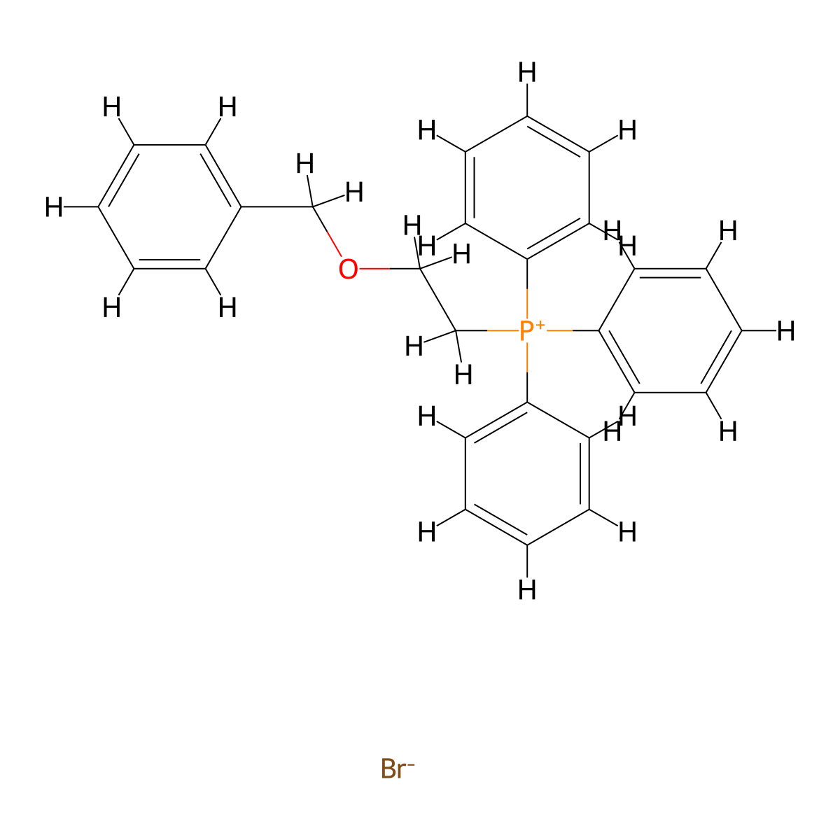 (2-(Benzyloxy)ethyl)triphenylphosphonium bromide molecular structure, CAS 103535-06-4