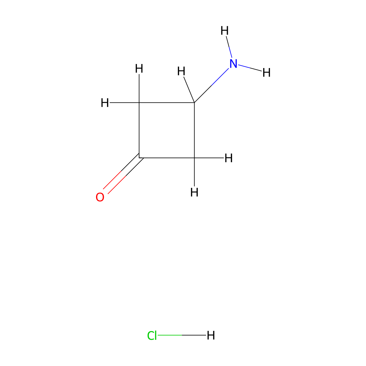 3-Aminocyclobutan-1-one hydrochloride molecular structure, CAS 1035374-20-9