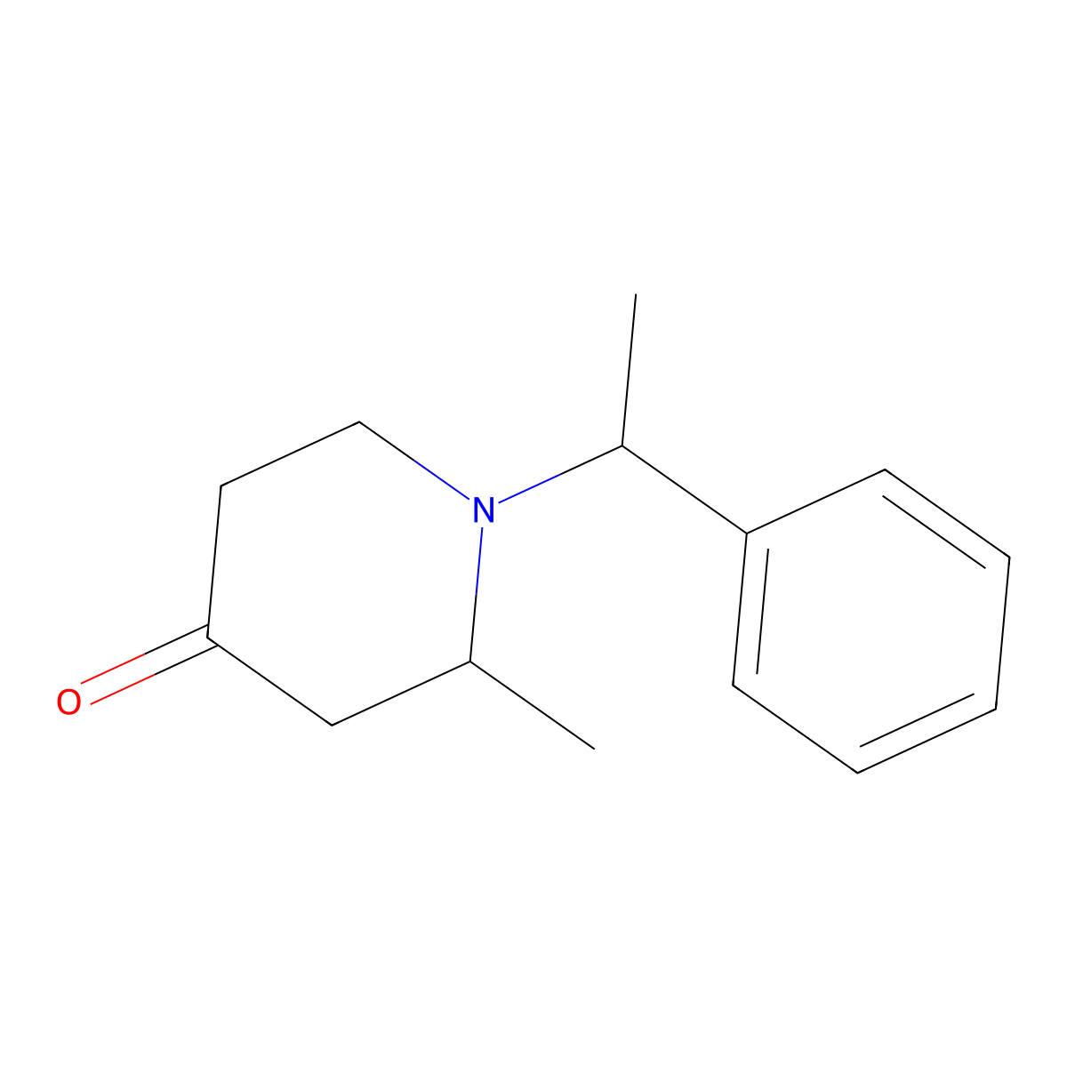 (R)-2-Methyl-1-((S)-1-phenylethyl)piperidin-4-one molecular structure, CAS 103539-61-3