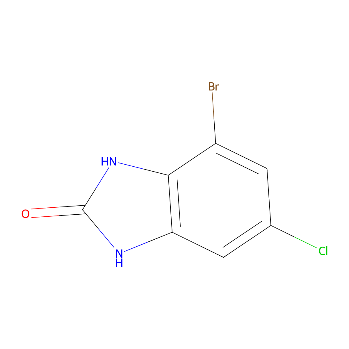 4-Bromo-6-chloro-1,3-dihydro-2H-benzo[D]imidazol-2-one molecular structure, CAS 1035390-48-7