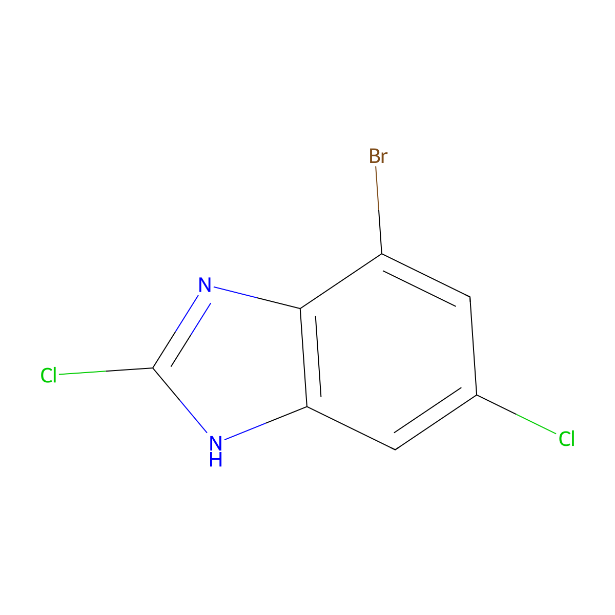 7-bromo-2,5-dichloro-1H-benzo[d]imidazole molecular structure, CAS 1035390-50-1