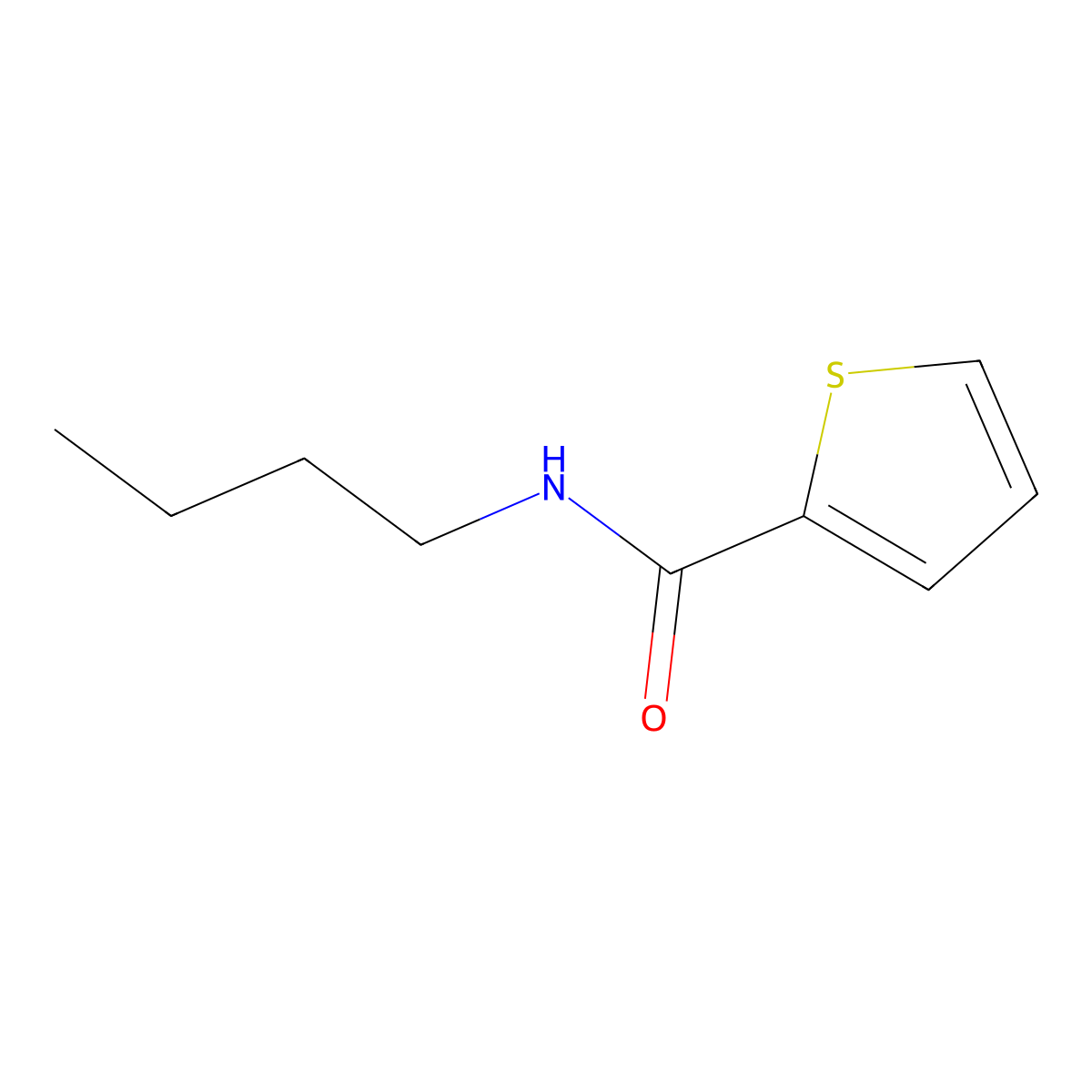 N-butylthiophene-2-carboxamide molecular structure, CAS 10354-41-3