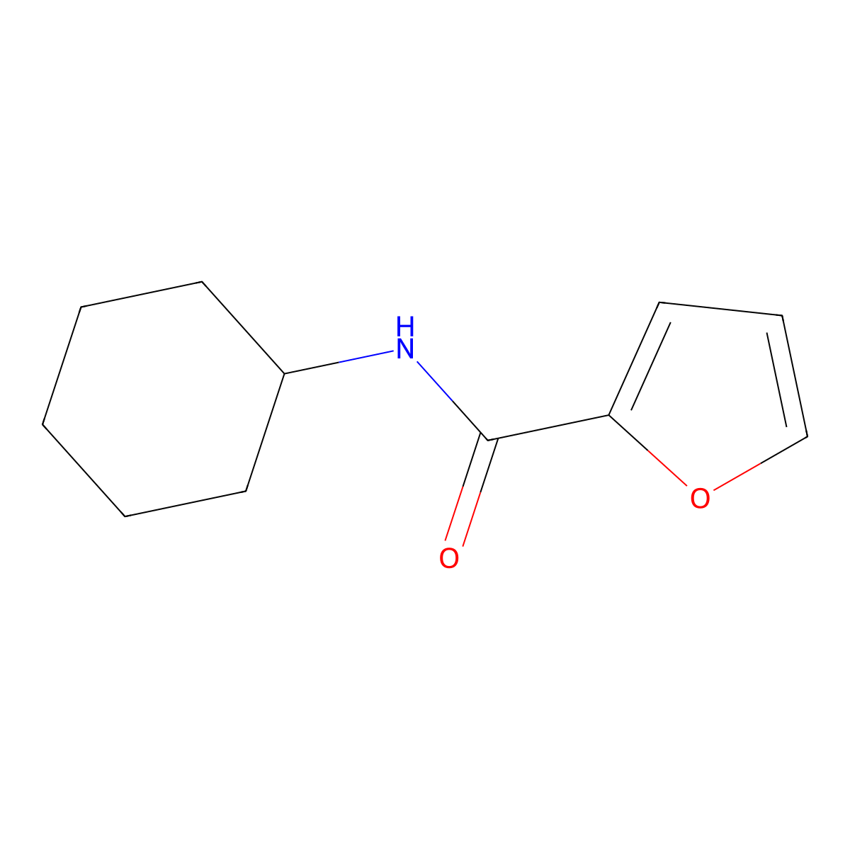 N-cyclohexylfuran-2-carboxamide molecular structure, CAS 10354-47-9