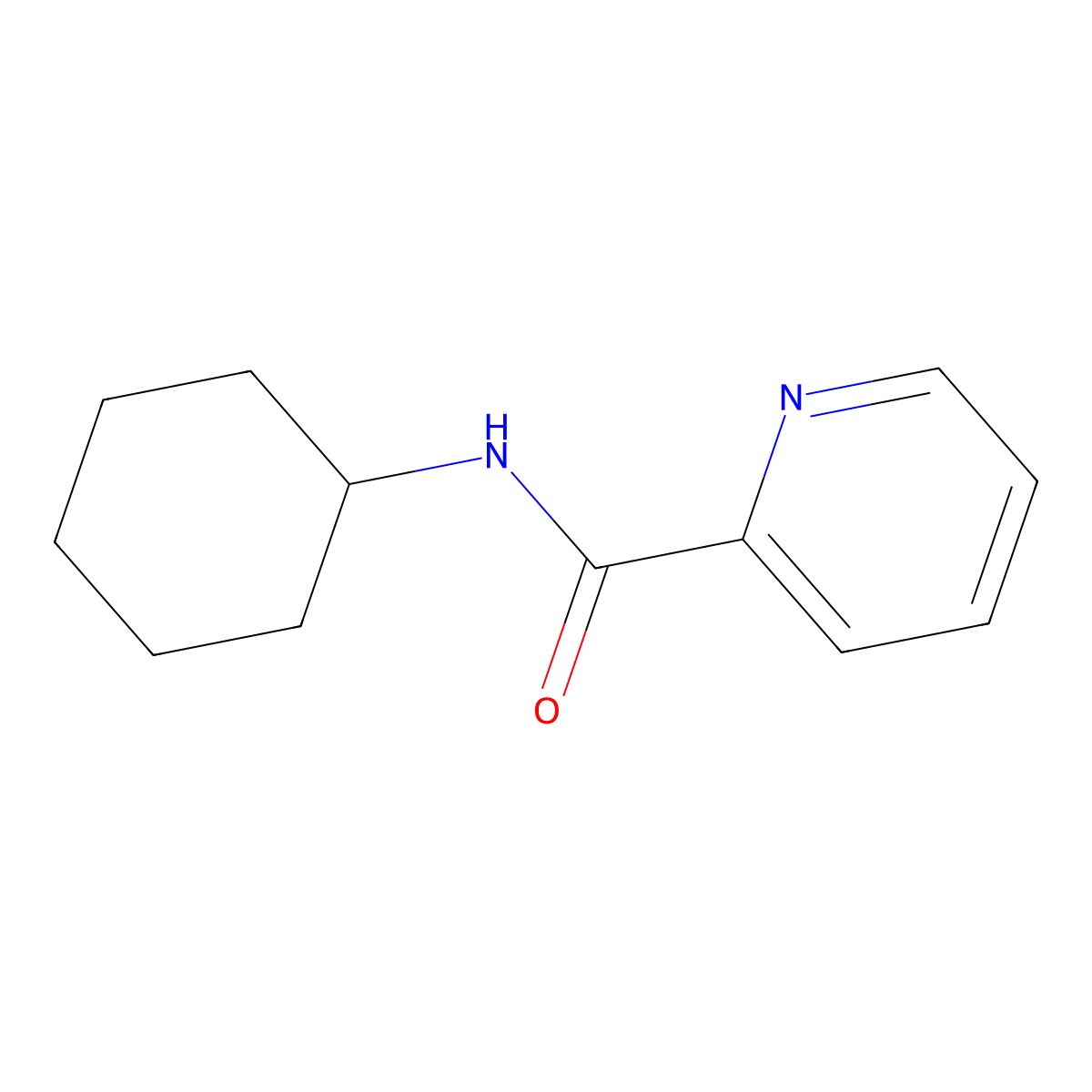 N-cyclohexylpyridine-2-carboxamide molecular structure, CAS 10354-50-4