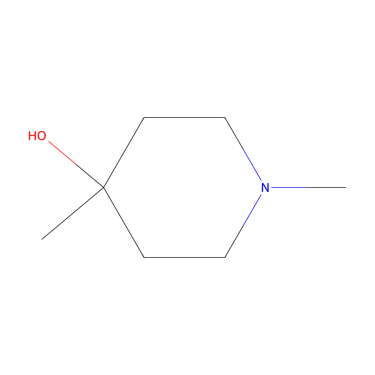 1,4-Dimethylpiperidin-4-ol molecular structure, CAS 10354-61-7