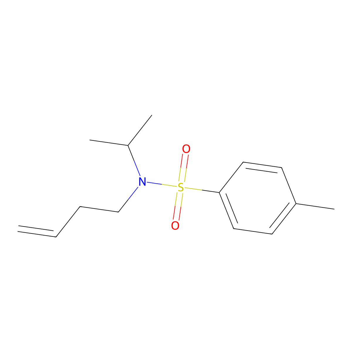 N-3-Buten-1-yl-4-methyl-N-(1-methylethyl)benzenesulfonamide molecular structure, CAS 10354-62-8