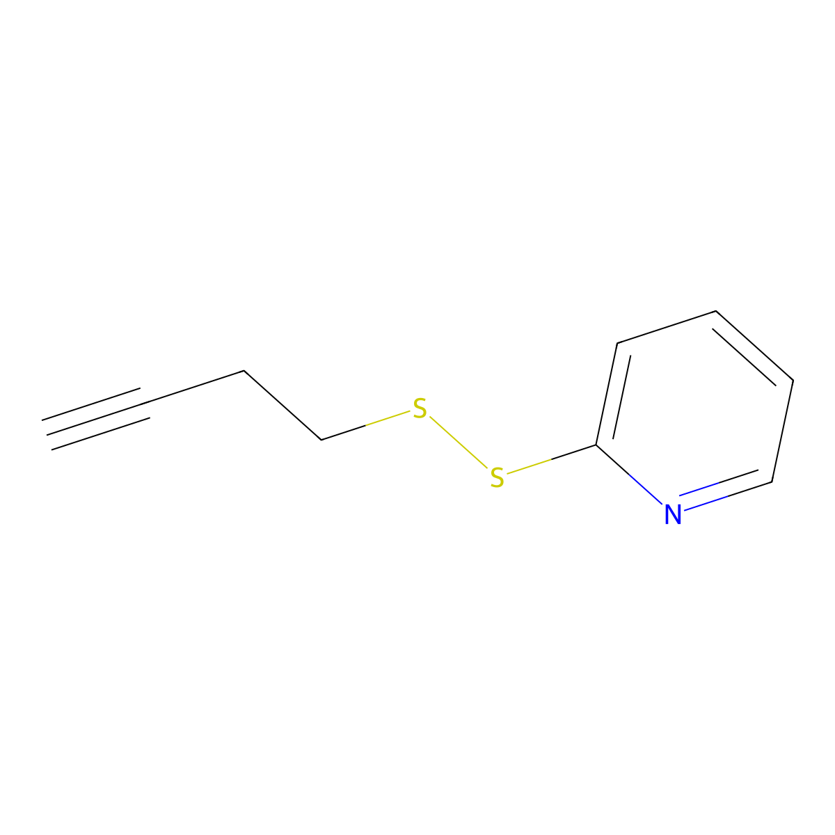 2-(But-3-yn-1-yldisulfanyl)pyridine molecular structure, CAS 1035418-48-4