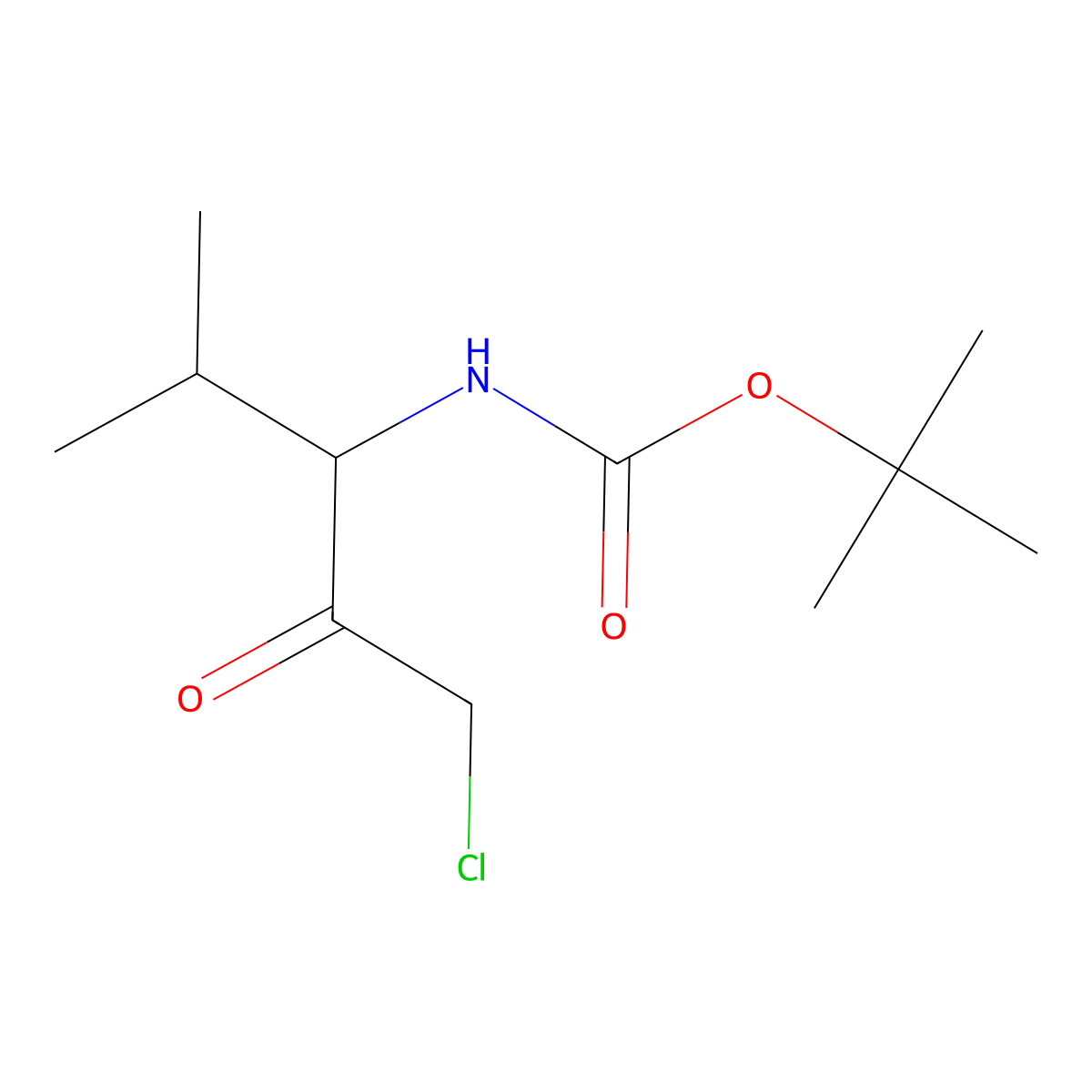 Boc-Val-chloromethylketone molecular structure, CAS 103542-47-8