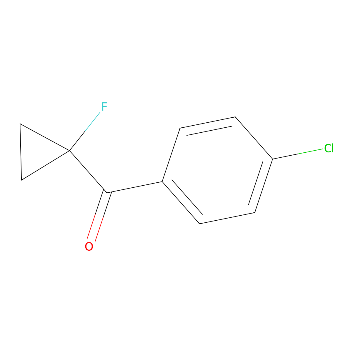 (4-Chlorophenyl)(1-fluorocyclopropyl)methanone molecular structure, CAS 103543-60-8