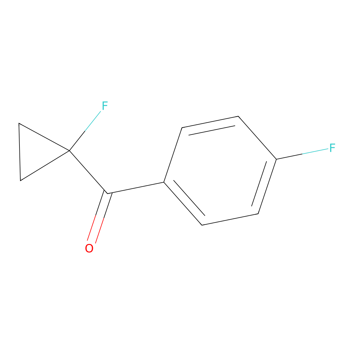(1-Fluorocyclopropyl)(4-fluorophenyl)methanone molecular structure, CAS 103543-82-4