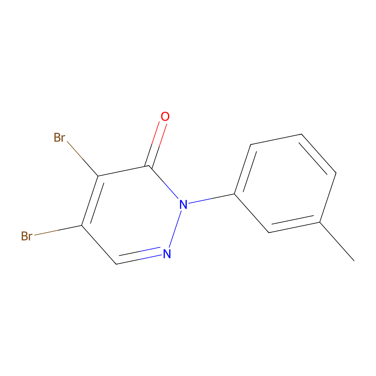 4,5-Dibromo-2-(m-tolyl)pyridazin-3(2H)-one molecular structure, CAS 1035450-90-8
