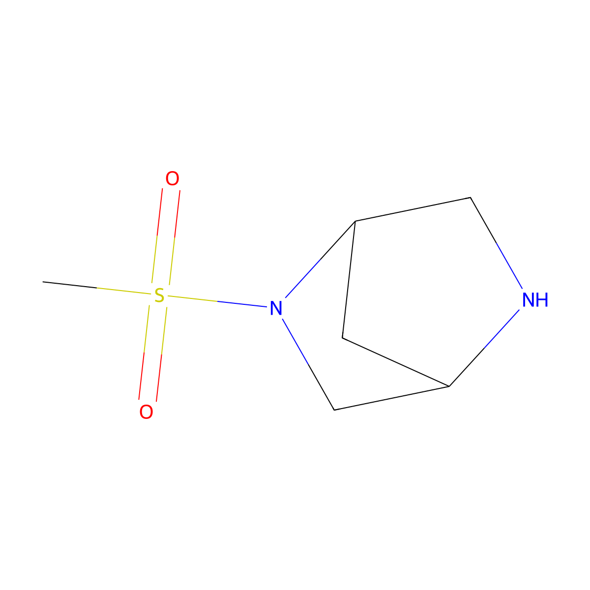 (1S,4S)-2-Methanesulfonyl-2,5-diazabicyclo[2.2.1]heptane molecular structure, CAS 1035454-82-0