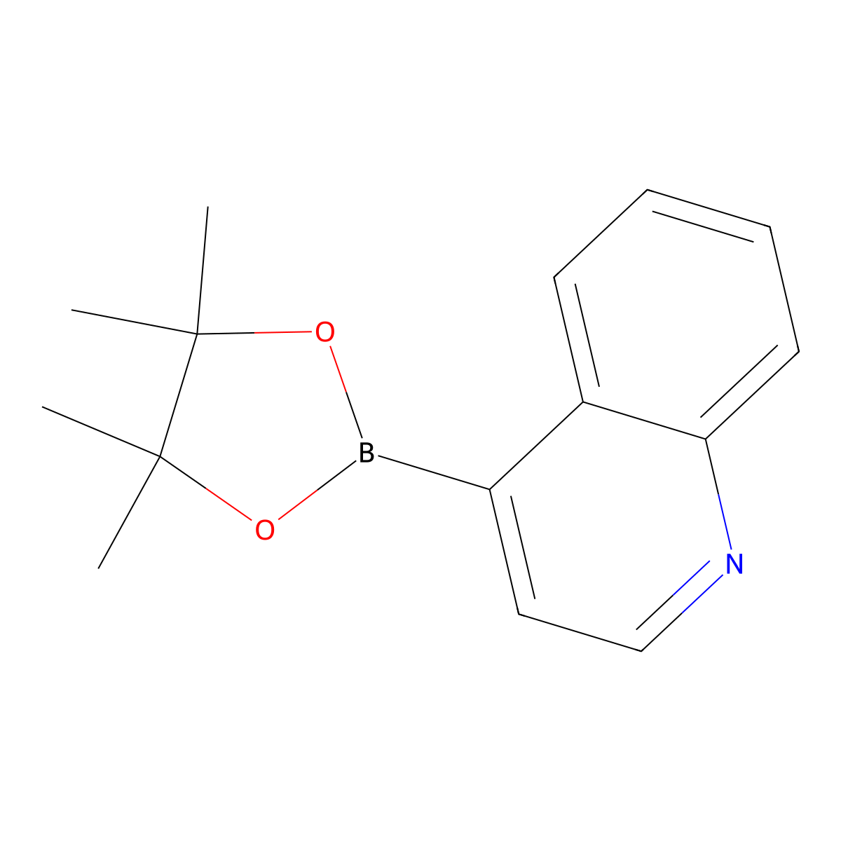 4-(4,4,5,5-Tetramethyl-1,3,2-dioxaborolan-2-yl)quinoline molecular structure, CAS 1035458-54-8