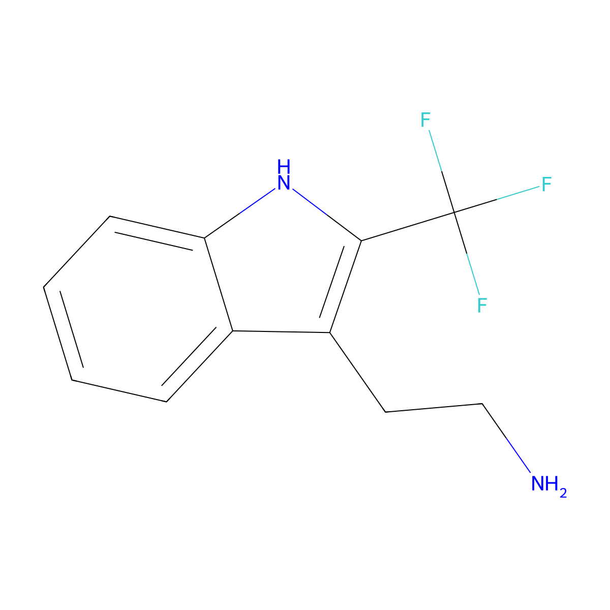 2-Trifluoromethyltryptamine molecular structure, CAS 103549-22-0