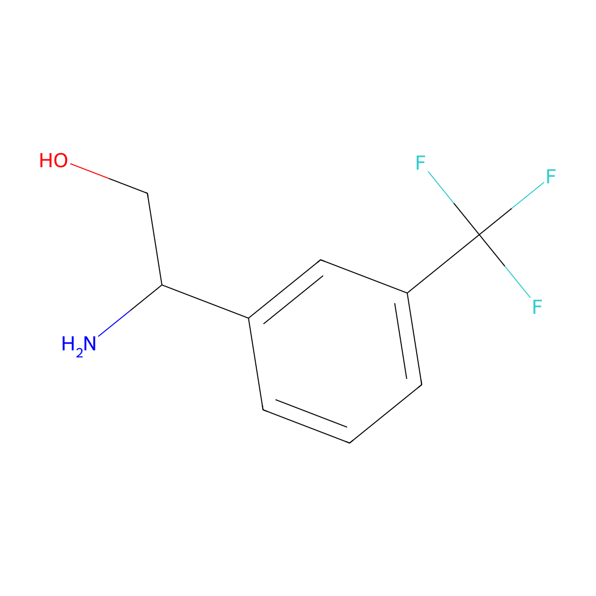 (R)-2-amino-2-(3-(trifluoromethyl)phenyl)ethanol molecular structure, CAS 1035490-73-3