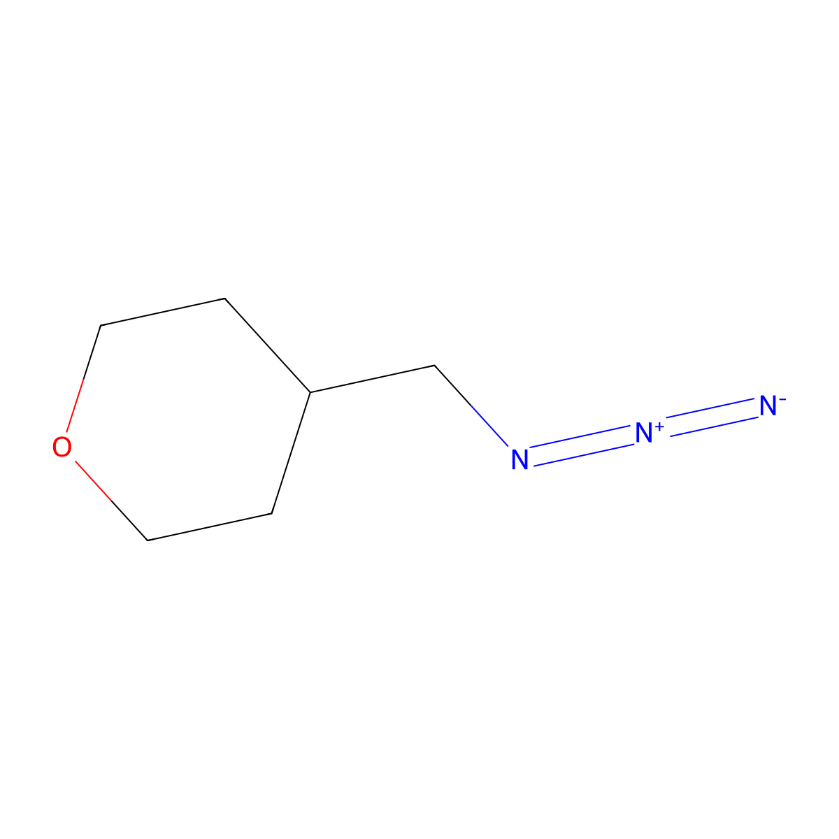 4-(azidomethyl)tetrahydro-2H-pyran molecular structure, CAS 1035490-93-7