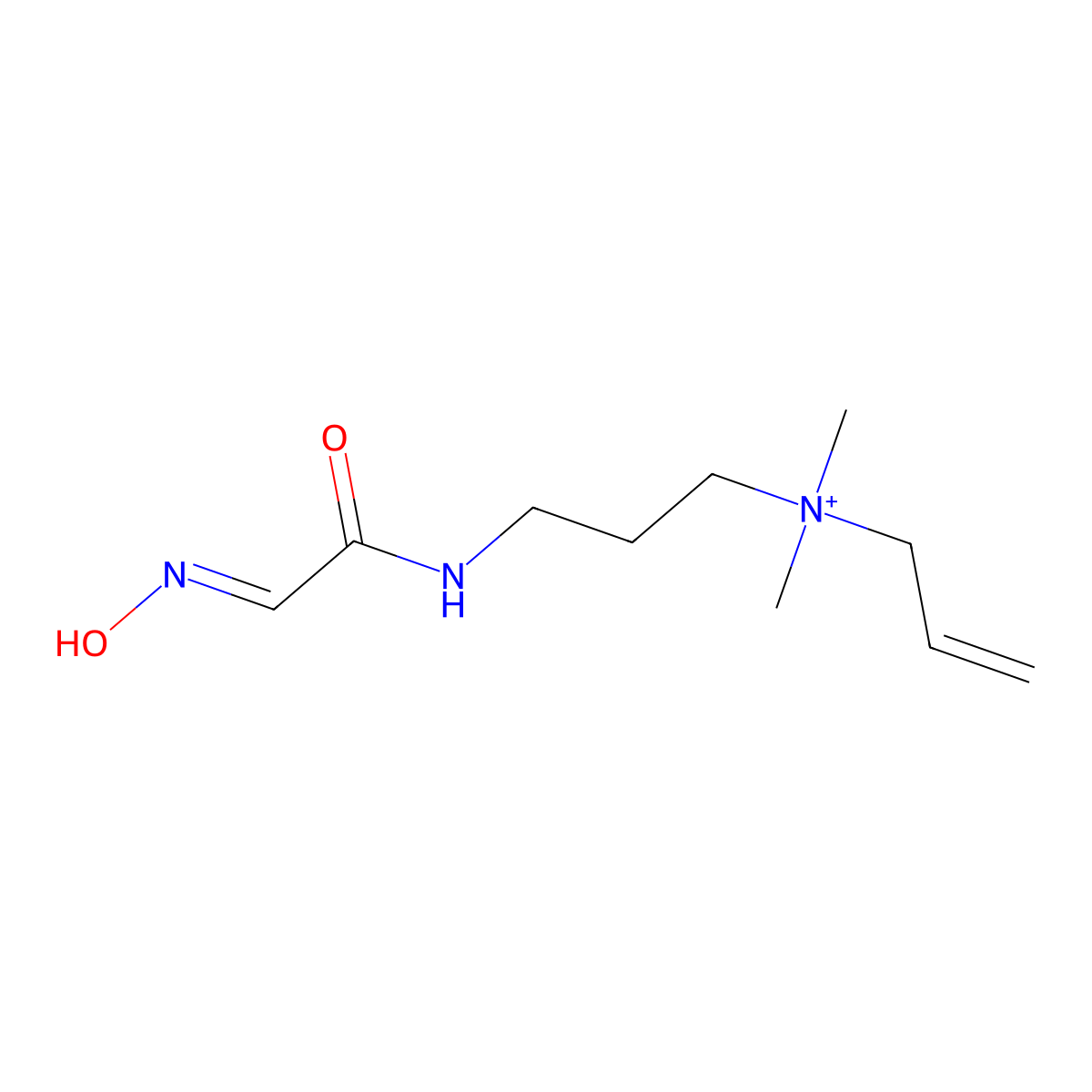 N-{3-[2-(Hydroxyimino)acetamido]propyl}-N,N-dimethylprop-2-en-1-aminium molecular structure, CAS 1035492-44-4