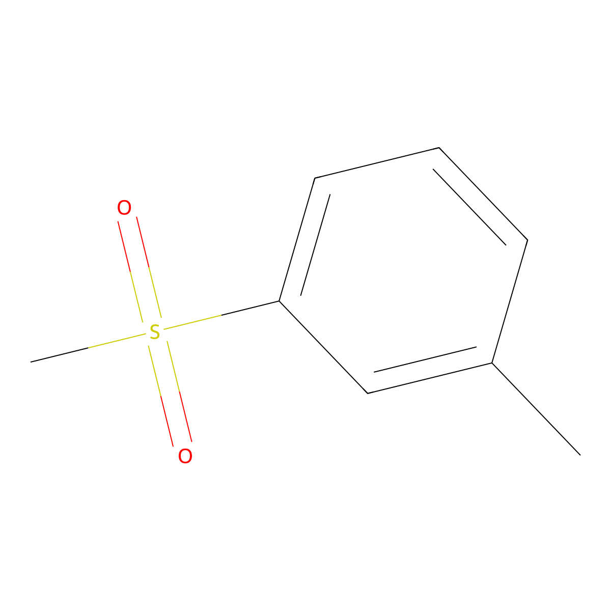 1-Methyl-3-(methylsulfonyl)benzene molecular structure, CAS 10355-06-3