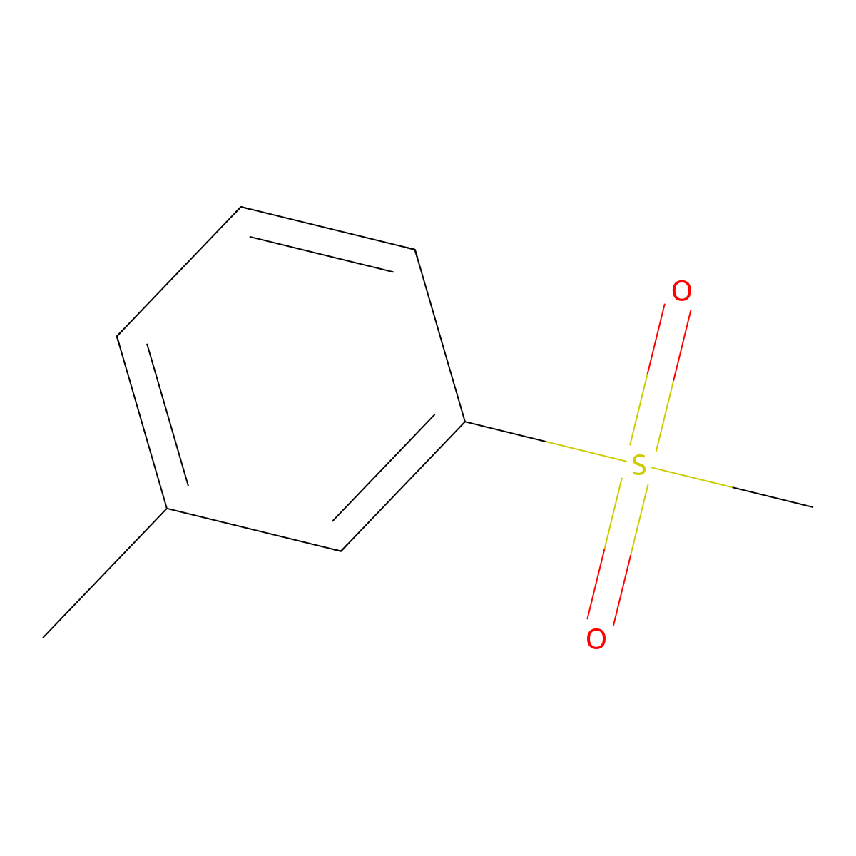 1-Methyl-3-(methylsulfonyl)benzene molecular structure, CAS 10355-06-3