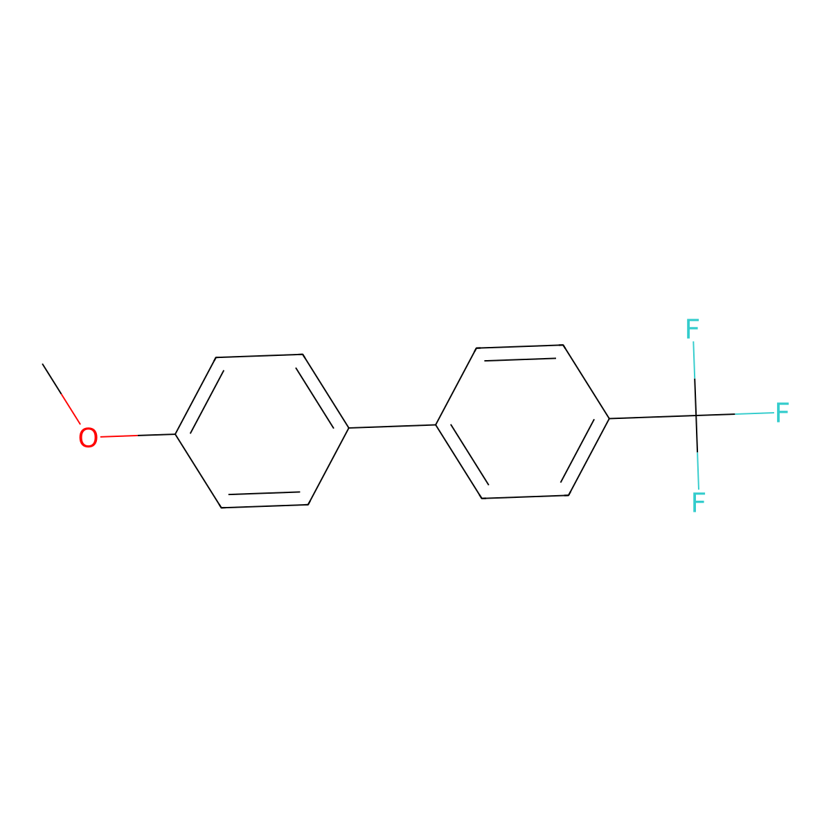4-Methoxy-4'-trifluoromethyl-biphenyl molecular structure, CAS 10355-12-1