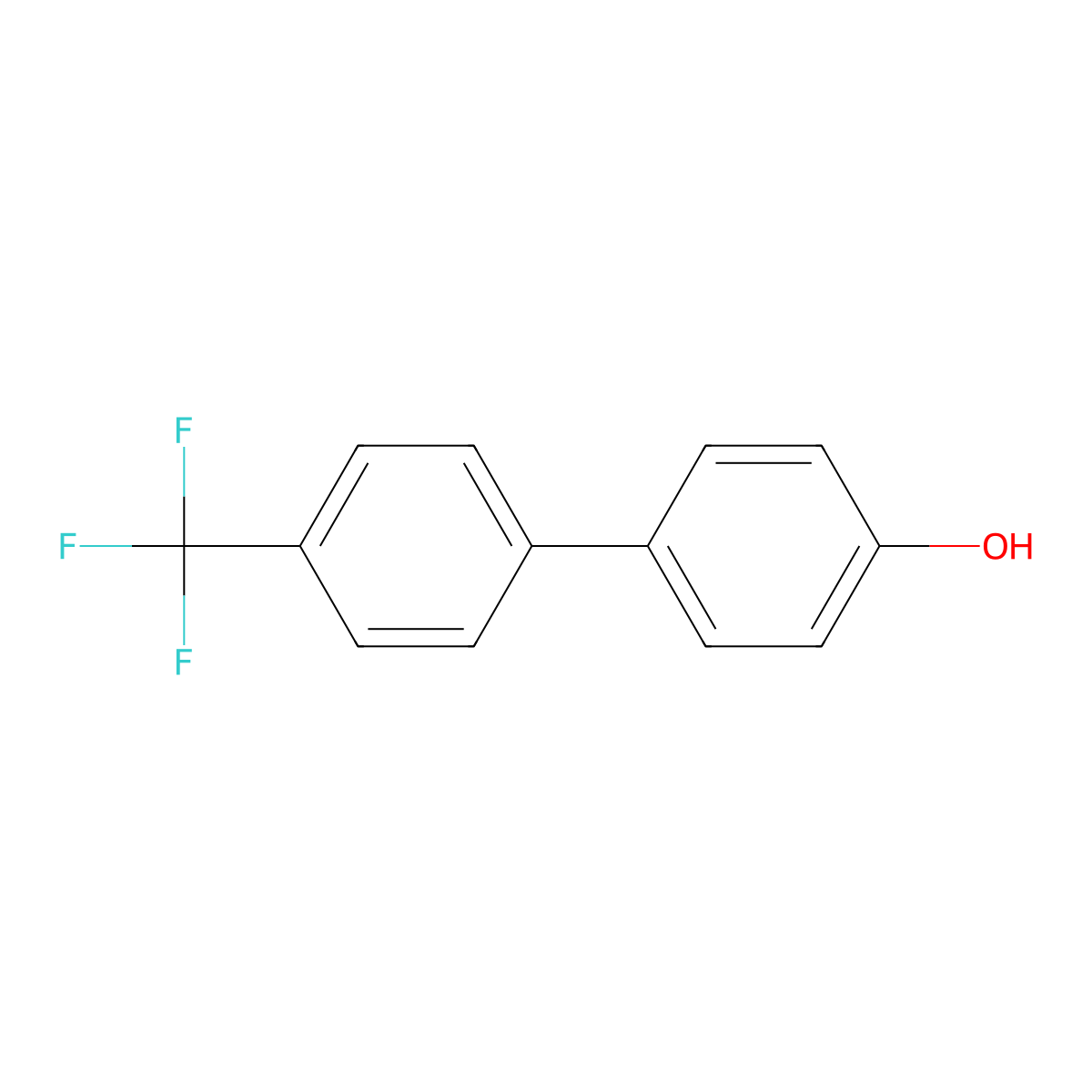 4-(4-Trifluoromethylphenyl)phenol molecular structure, CAS 10355-13-2