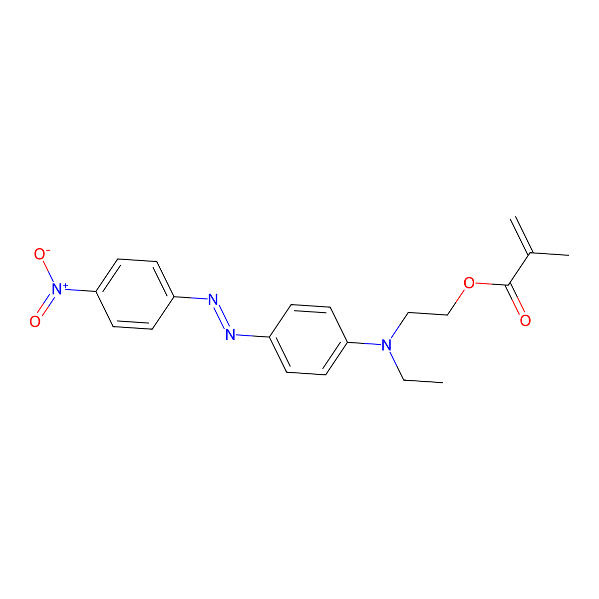 Disperse Red 1 methacrylate molecular structure, CAS 103553-48-6