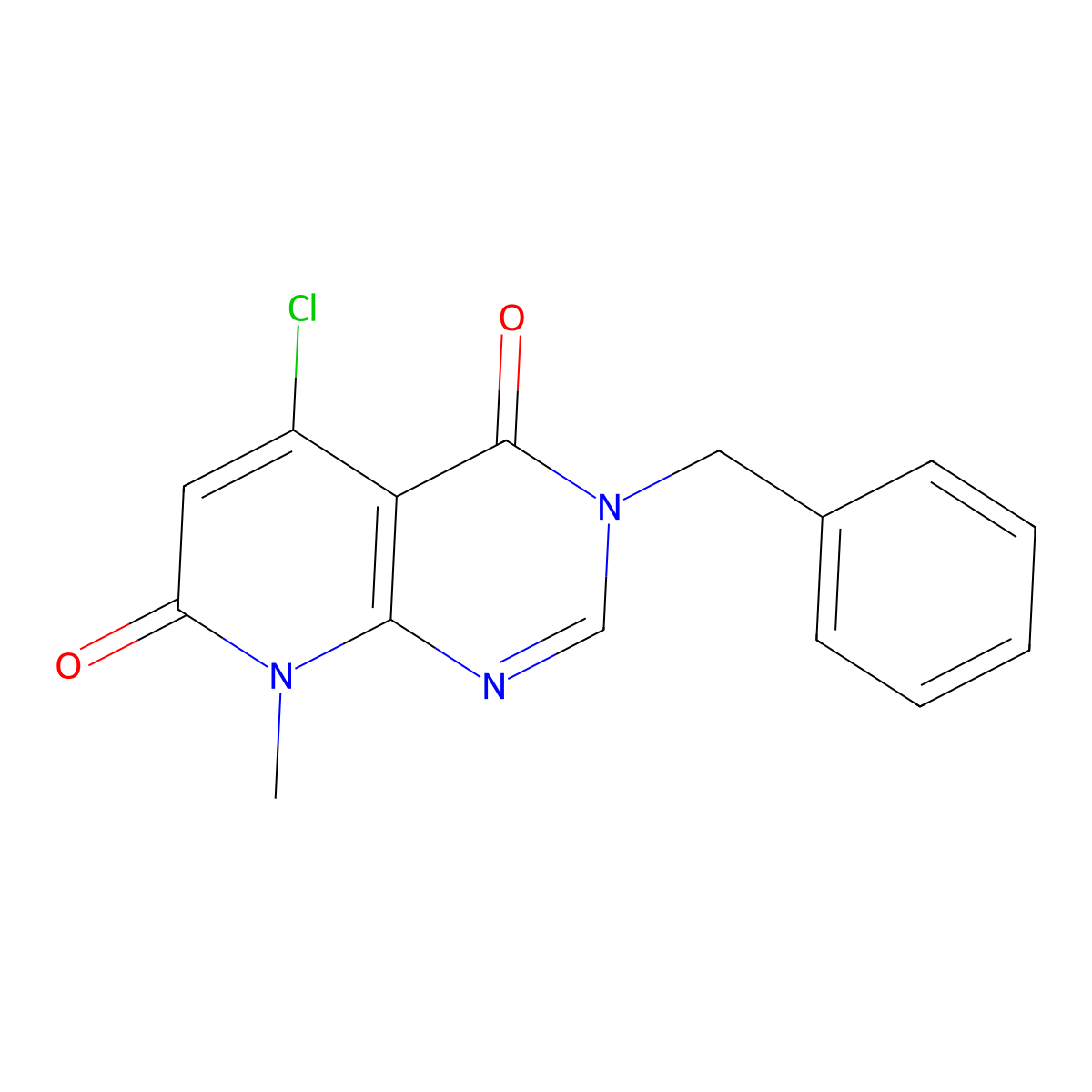 3-Benzyl-5-chloro-8-methylpyrido[2,3-d]pyrimidine-4,7(3H,8H)-dione molecular structure, CAS 1035556-24-1